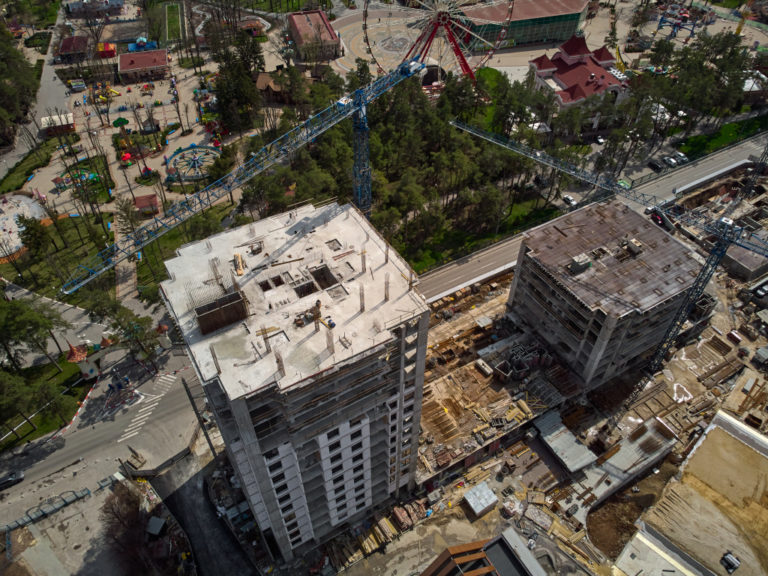 residential building being constructed